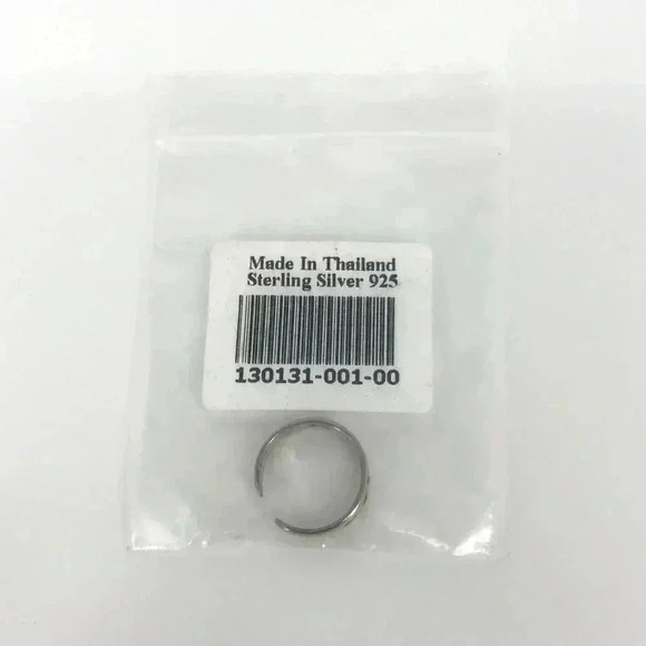 925 STAMPED STERLING SILVER FOOT PRINTS BEACH INSPIRED TOE RING SIZE XS - Picture 4 of 10